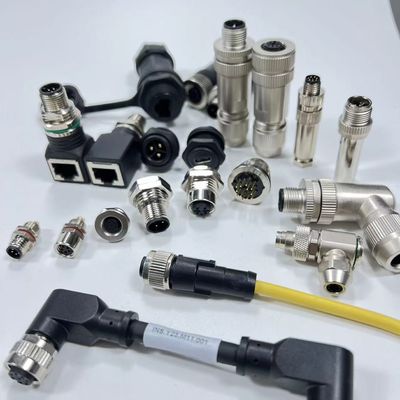Connettori elettrici circolari a scudo elettromagnetico impermeabile 6 pin M23