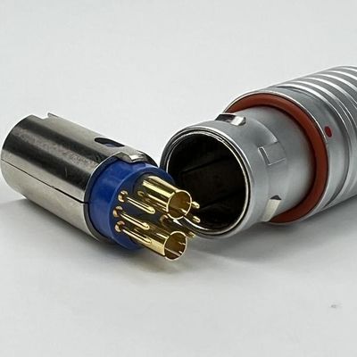 2 connettori elettrici per cavi coassiali a spinta a trazione 4 pin per comunicazioni militari